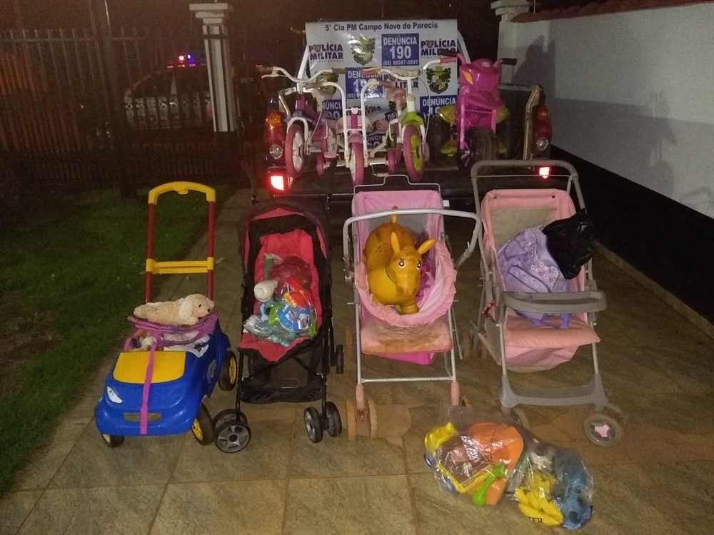 Homem é detido com brinquedos e carrinhos furtados de orfanato abandonado em MT