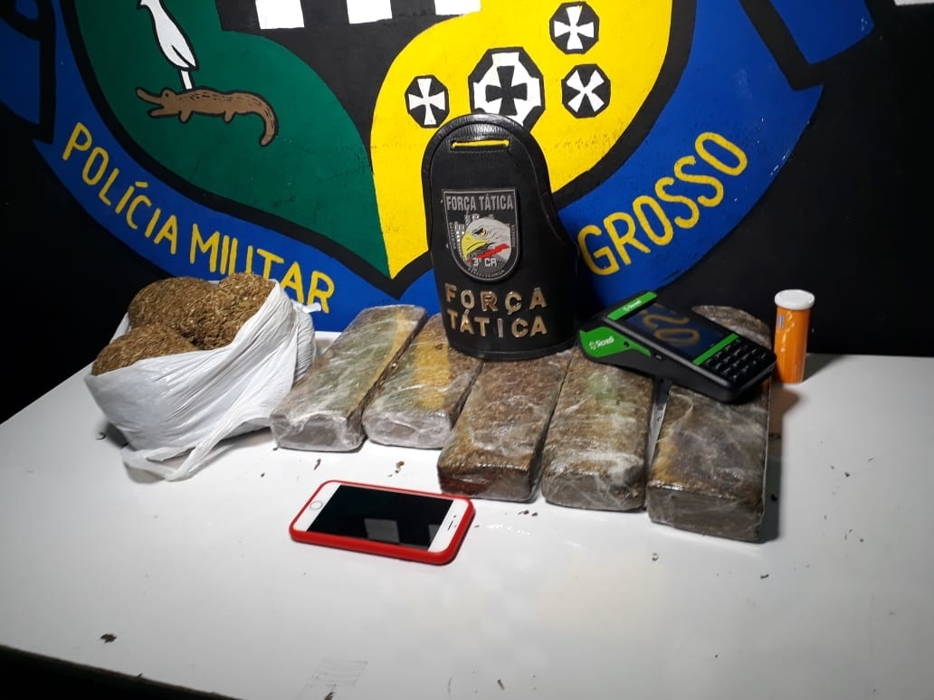 Casal é preso com 7 quilos de maconha em Sinop