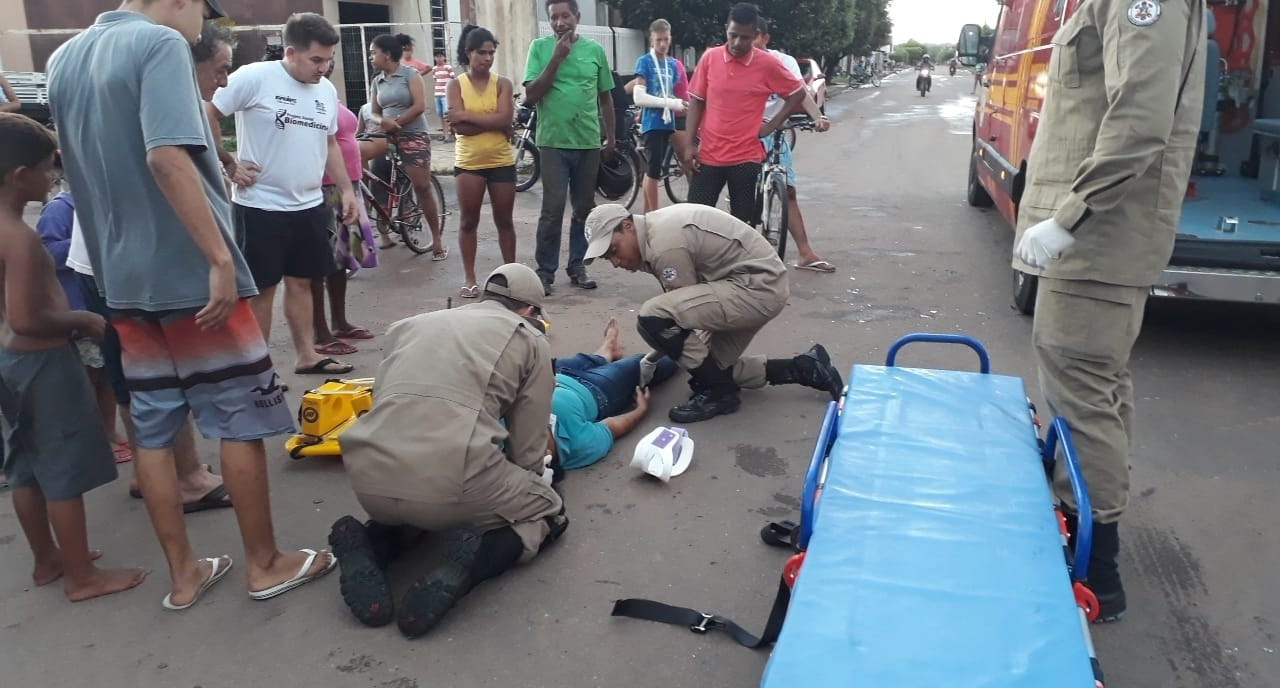 Motociclista fica ferida após colisão em Sinop