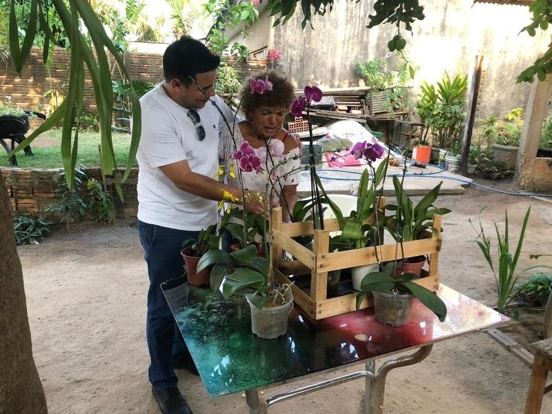 Moradora que teve orquídeas furtadas se emociona ao ganhar novas plantas; veja o vídeo