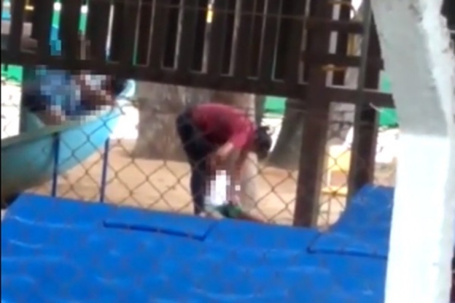 Sindicato diz que funcionária flagrada agredindo criança em escola de Sinop é bolsista e foi demitida