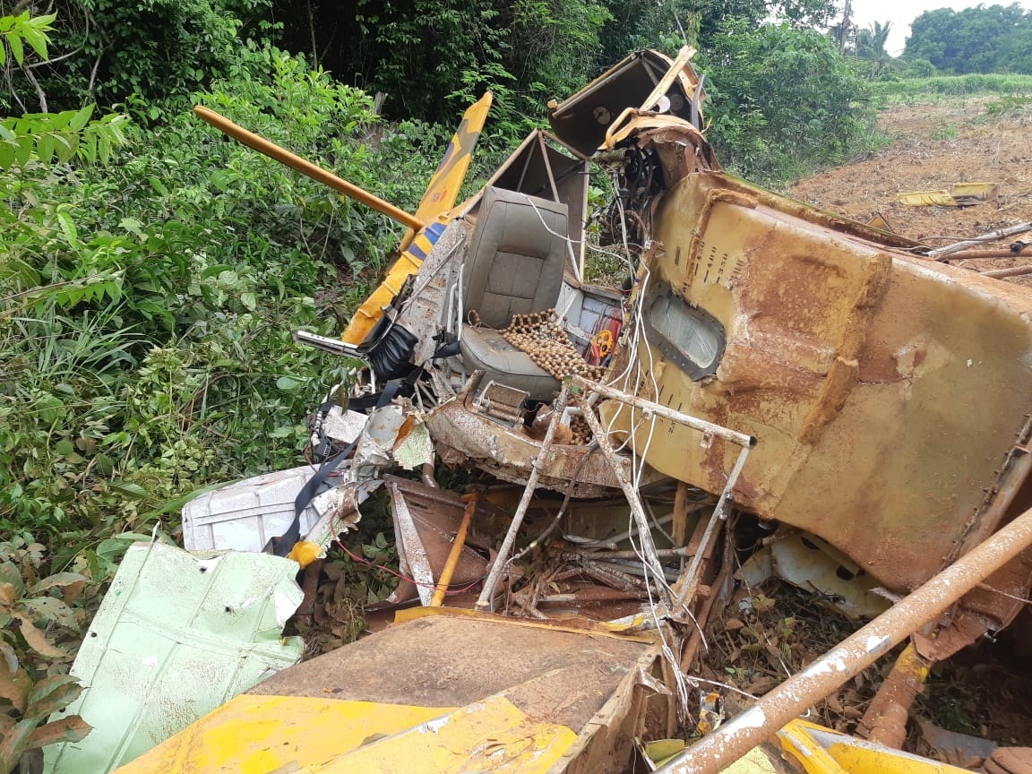 Piloto morre após avião cair em fazenda
