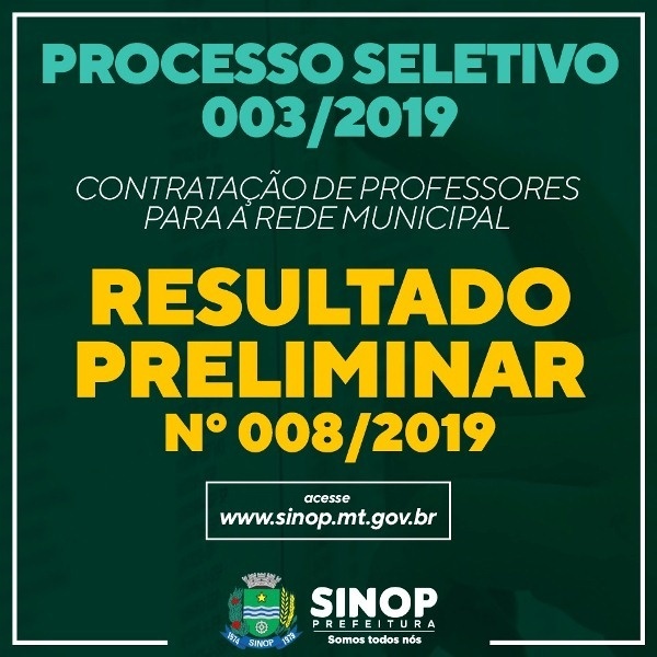 Divulgado resultado preliminar de seletivo para professores da rede municipal