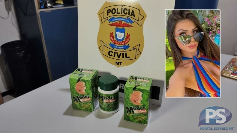 Digital influencer é detida após ser flagrada com falso remédio natural para emagrecer