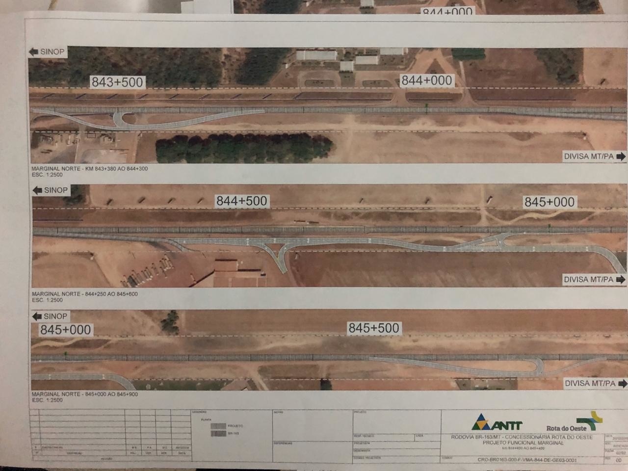 Projeto de mudança no trevo de acesso entre Sinop e Cláudia é aprovado