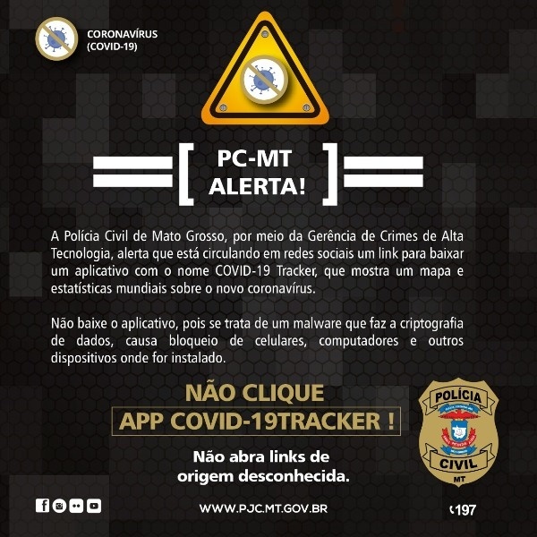 Aplicativo do Covi-19 invade celulares