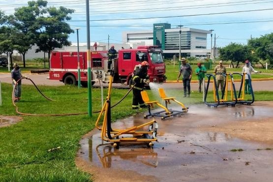 Prefeitura retoma ação de desinfecção em espaços públicos de Sinop