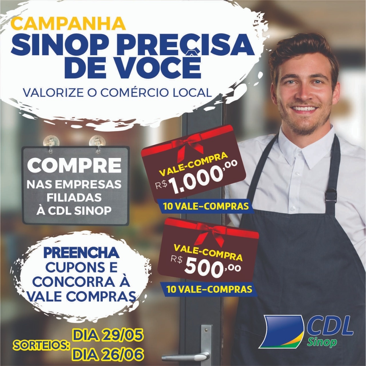 CDL doa campanha para lojistas melhorarem suas vendas