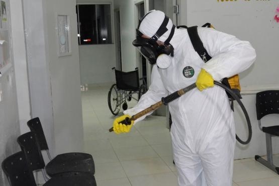 Desinfecção biológica é feita em 5 postos de saúde