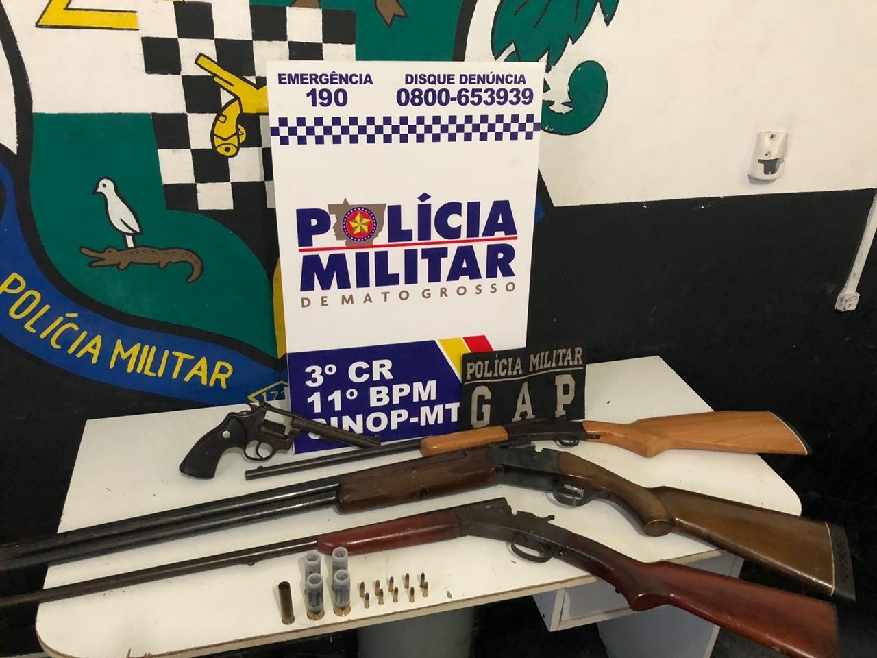 Polícia apreende armas de fogo, recupera veículo roubado e prende suspeito