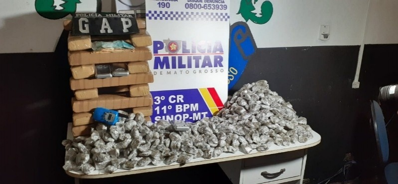 Traficante é preso com mais de 25 kg de maconha em Sinop