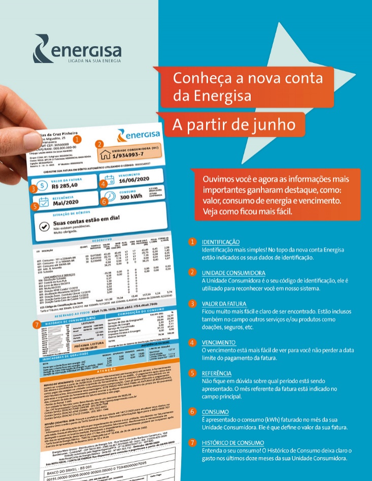 Energisa Mato Grosso anuncia novo layout da conta de energia