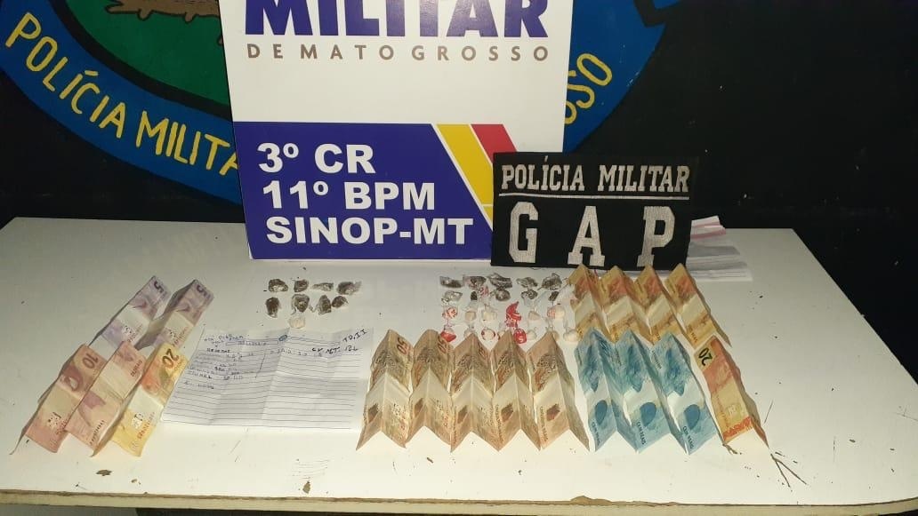 PM prende casal por tráfico de drogas em Sinop