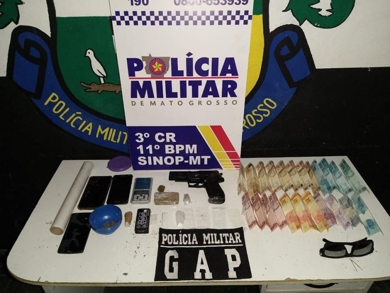 Fim de semana: PM desarticula grupos envolvidos com tráfico em Sinop