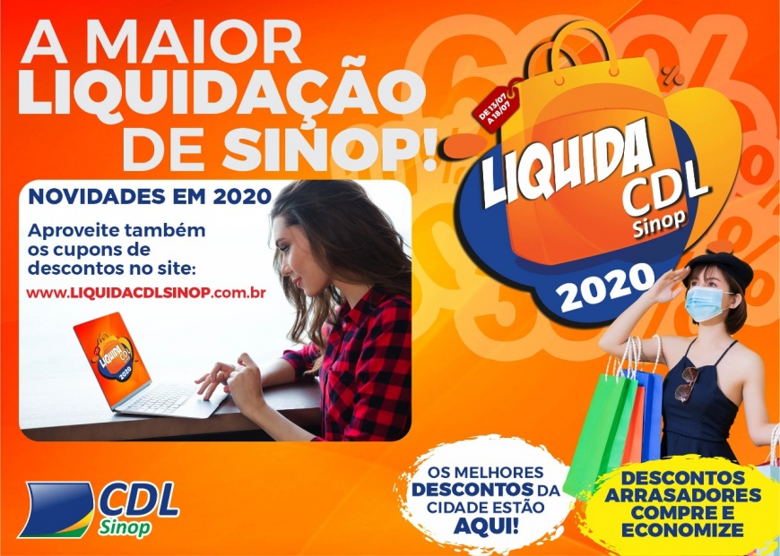 Liquida CDL Sinop 2020 de 13 a 18 de julho