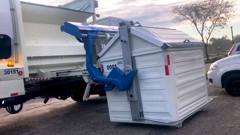 Sinop implanta coleta de lixo automatizada