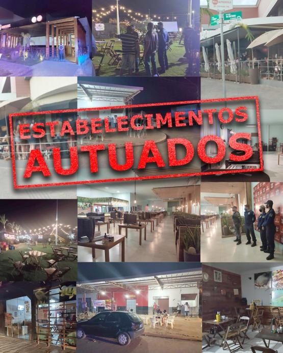 Oito novos comércios são multados por descumprirem toque de recolher