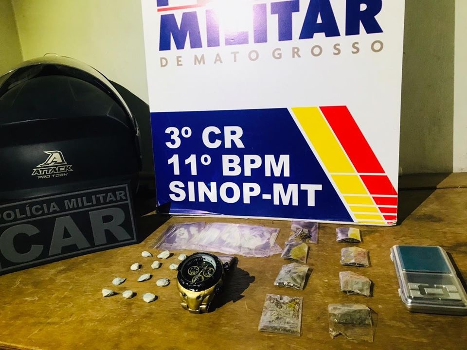 PM fecha "cinco bocas de fumo" em menos de três horas em Sinop