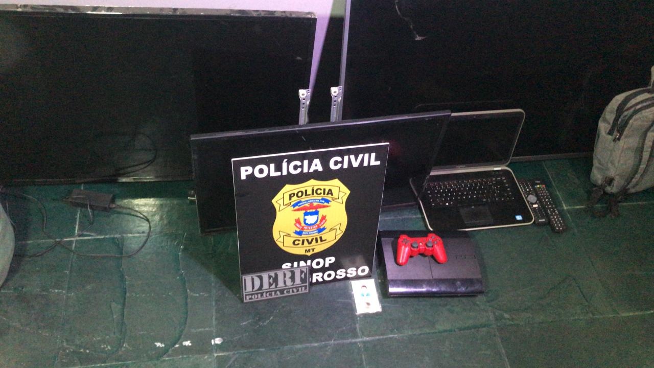 Polícia recupera produtos furtados de residência em Sinop
