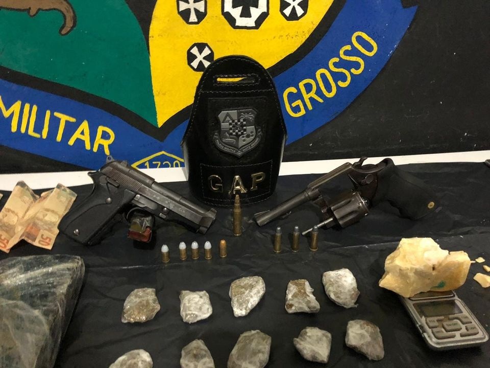 Polícia Militar prende quadrilha com armas e drogas em Sinop