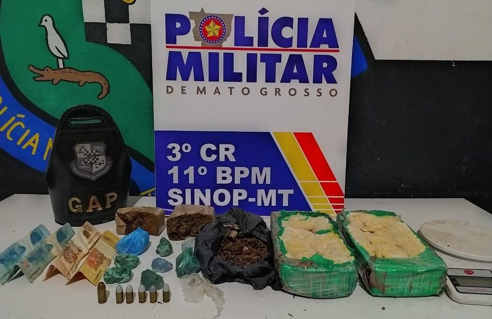 PM prende traficantes com R$60 mil em drogas em Sinop