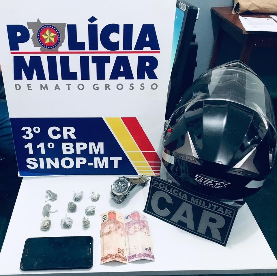 PM prende suspeito de fazer 'Delivery' de drogas em Sinop