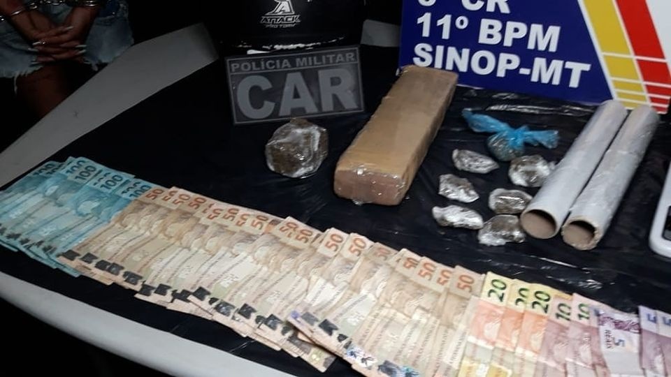Polícia Militar prende casal por tráfico de drogas em Sinop