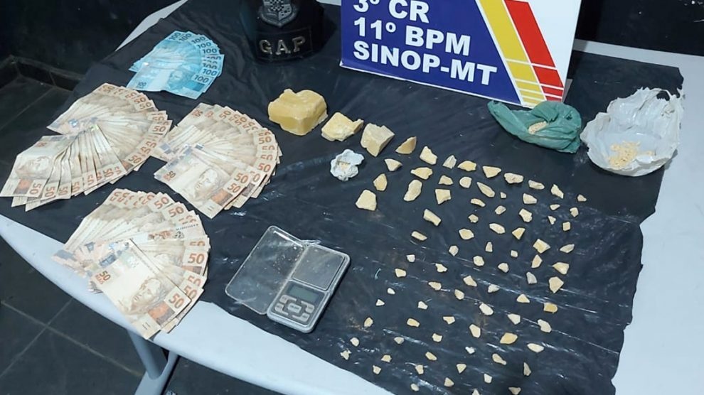 Sinop: PM prende homem com grande quantidade em drogas