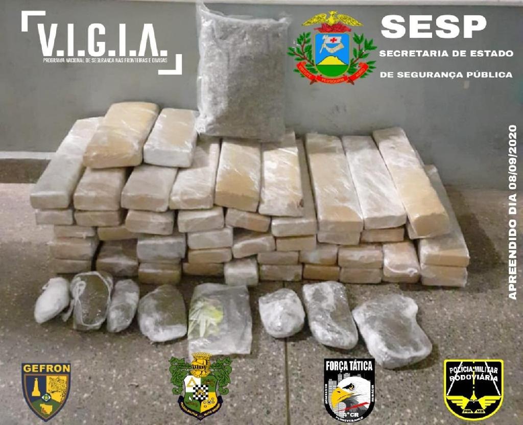 Dupla é presa com mais de 30 quilos de maconha