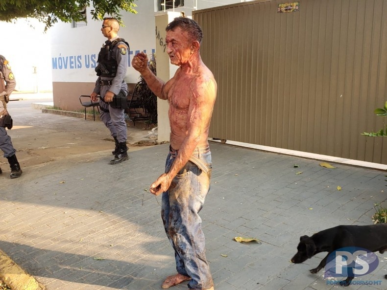 Idoso vê filha sendo agredida pelo marido e esfaqueia o genro