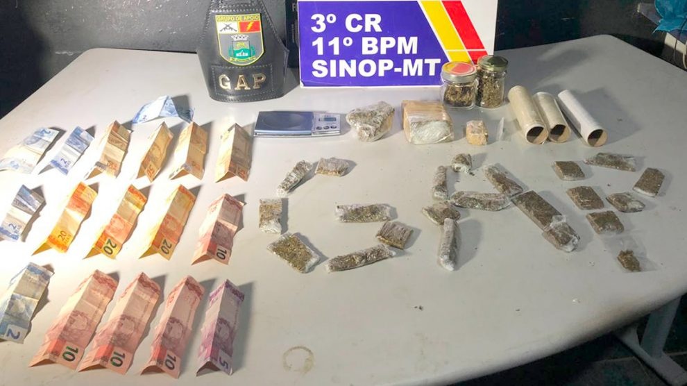 PM prende irmãos suspeitos de tráfico de drogas em Sinop