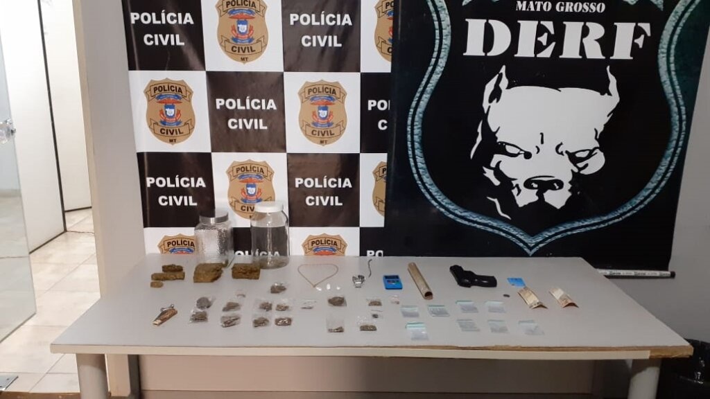 Derf prende jovem por tráfico de drogas em Rondonópolis
