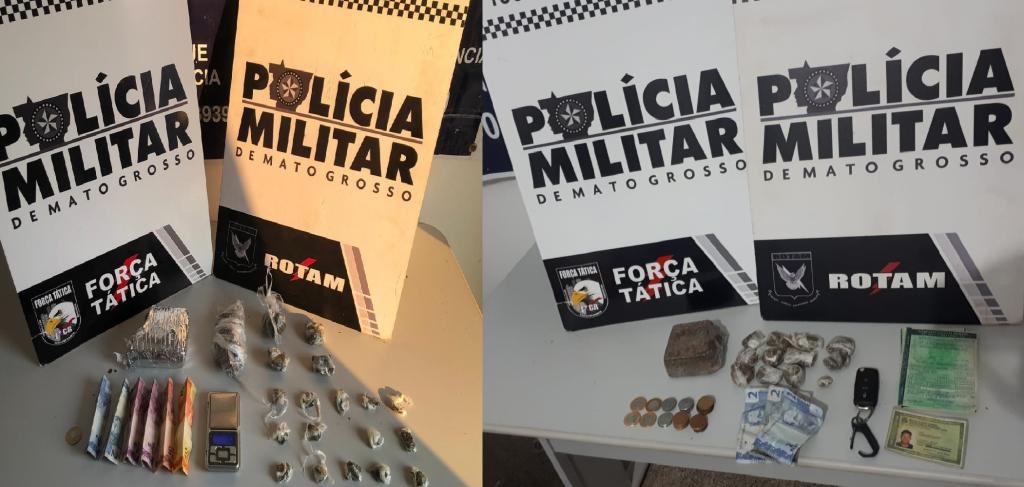Cuiabá: Dois homens são presos e menor apreendido por tráfico de drogas