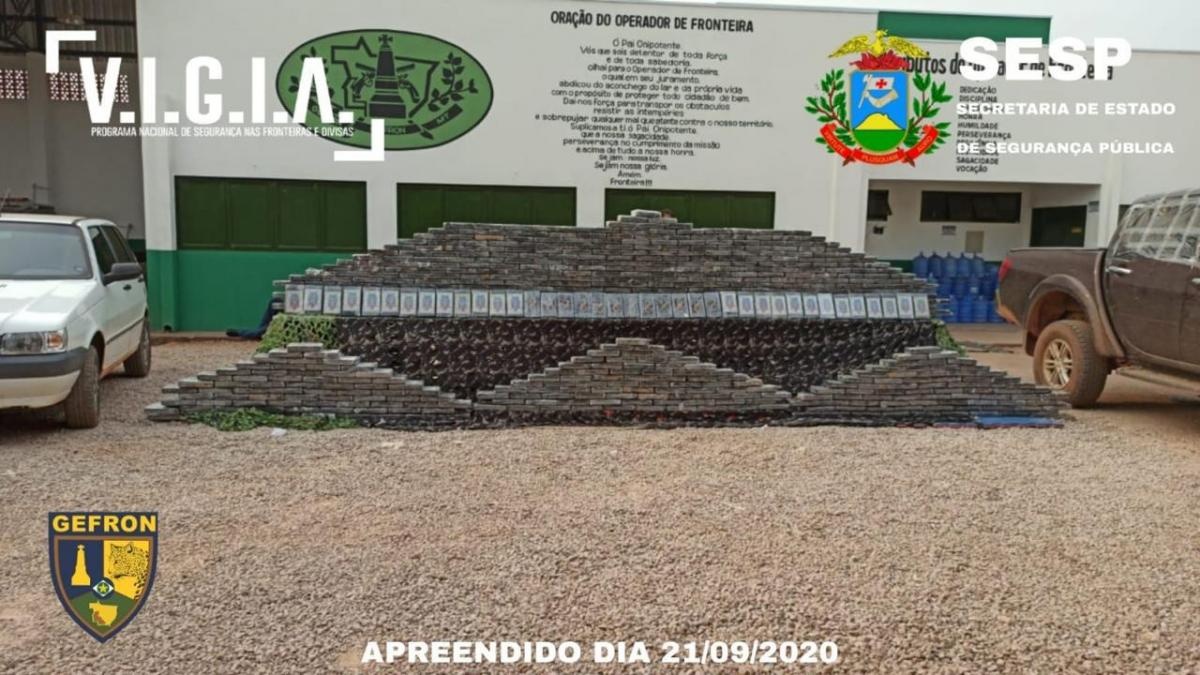 Mais de 600 kg de cocaína são apreendidos pelo Gefron