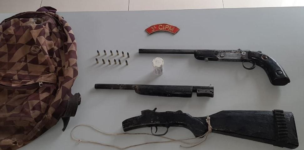 PM apreende duas armas de fogo em Barão de Melgaço