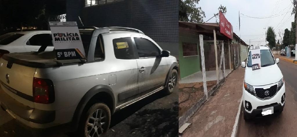 PM recupera dois carros roubados em Rondonópolis