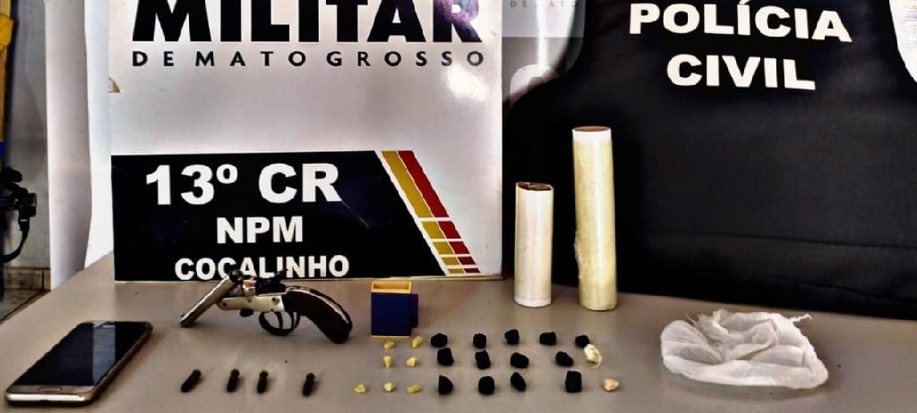 Ação conjunta entre a PM e PJC resulta na prisão de homem em Cocalinho