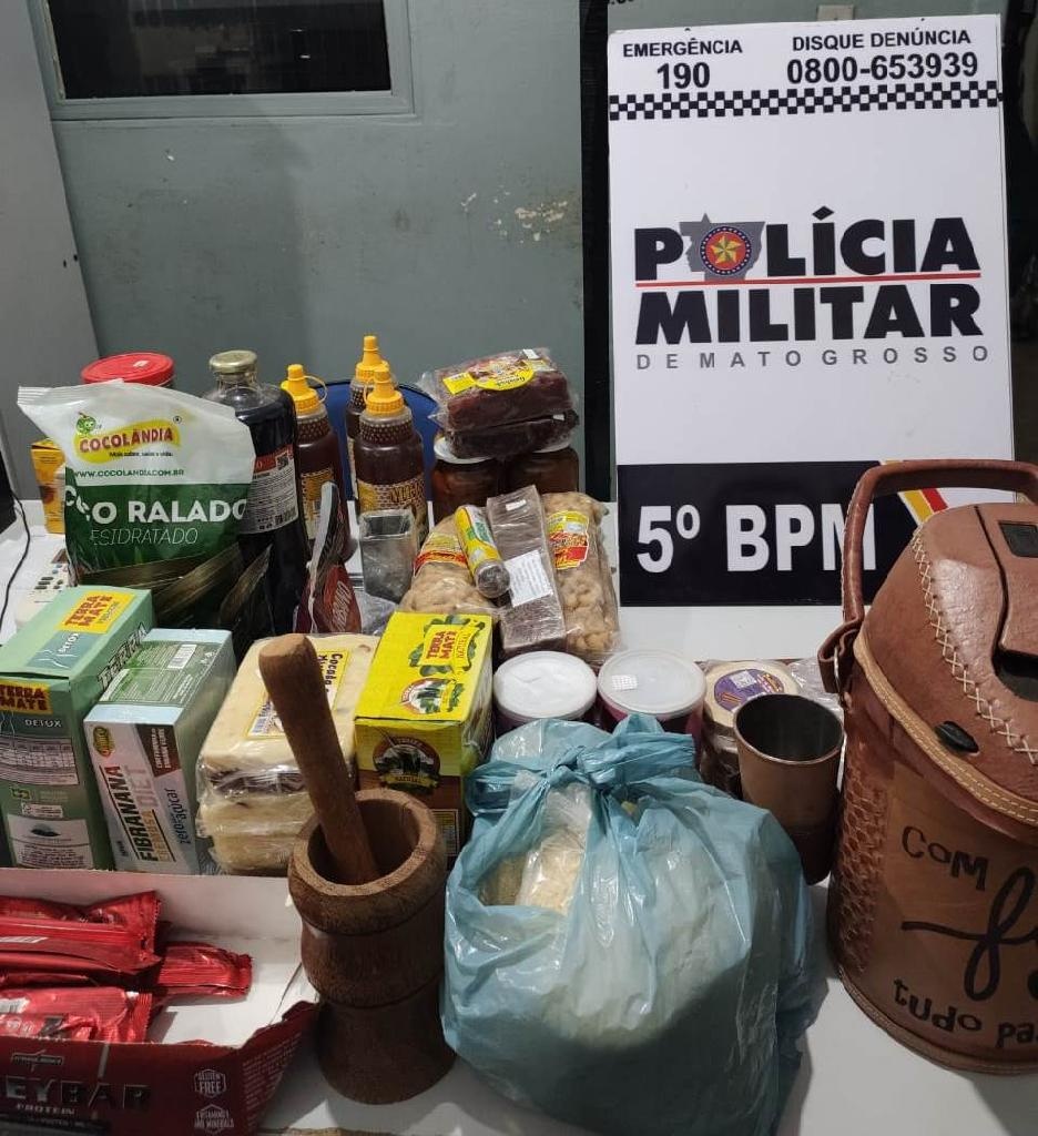 PM prende suspeito de arrombar e furtar loja em Rondonópolis
