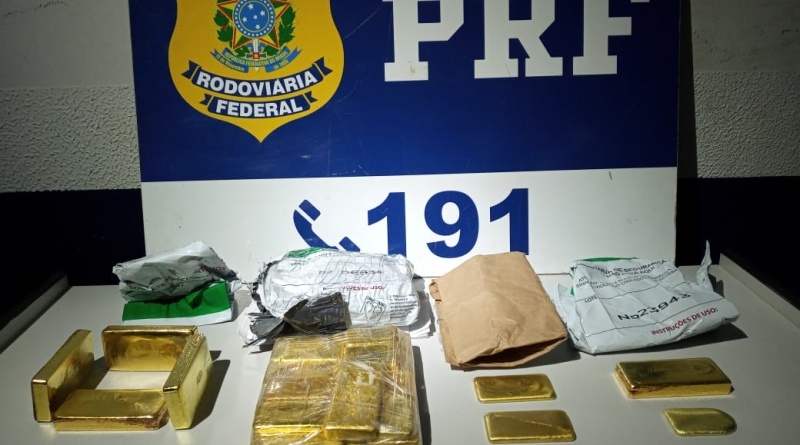 PRF apreende mais de 17 quilos de ouro em barra na BR-364