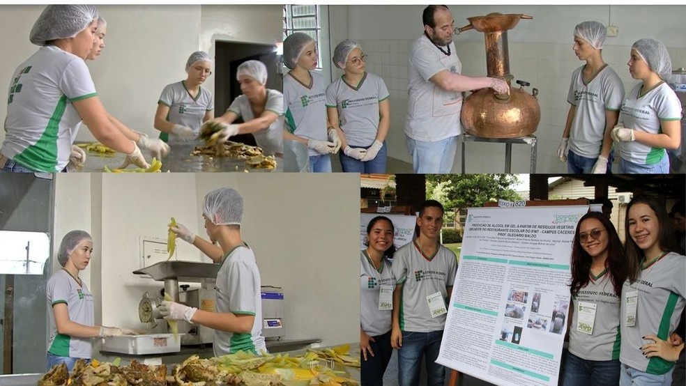 Alunos criam projeto de produção de álcool em gel e ganham eventos nacionais