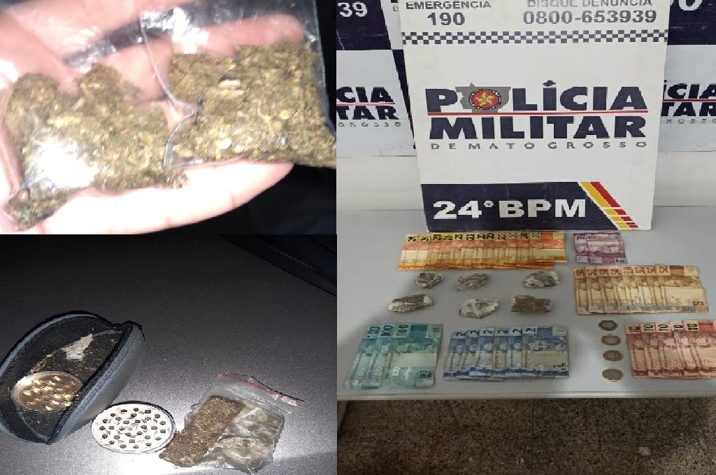 Em três ocorrência PM apreende porções de maconha e detêm suspeitos
