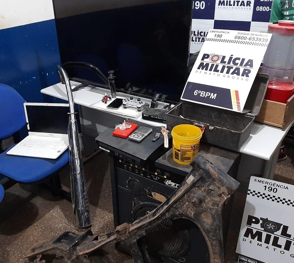 PM localiza residência usada como ponto de desmanche de veículos e boca de fumo
