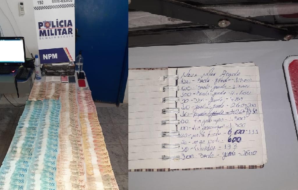 PM e PJC aprendem arma, drogas e dinheiro com quatro suspeitos em Carlinda