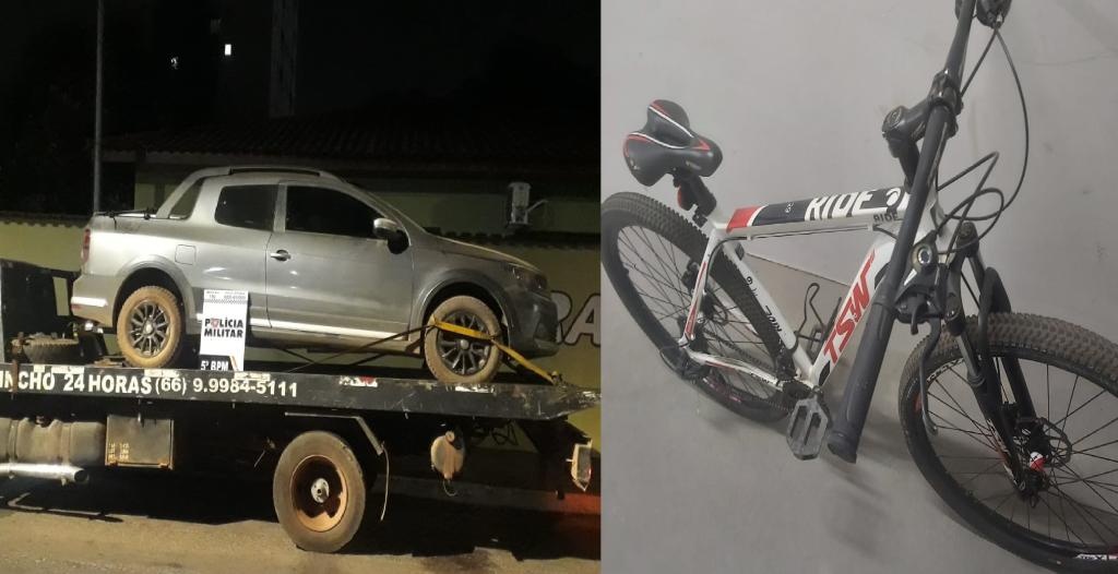 PM recupera pick-up roubada e bicicleta furtada em Rondonópolis