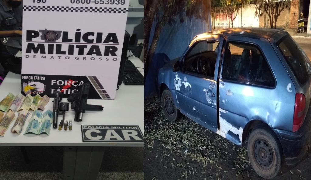 Suspeitos de cometerem roubo em papelaria são detidos pela PM