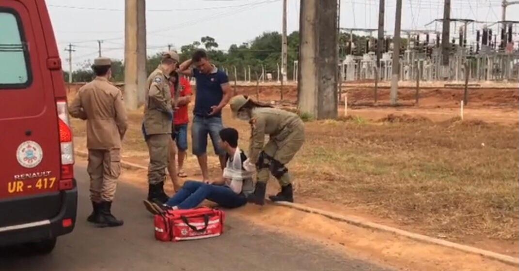 Jovem fica ferido em acidente entre motos em Sinop