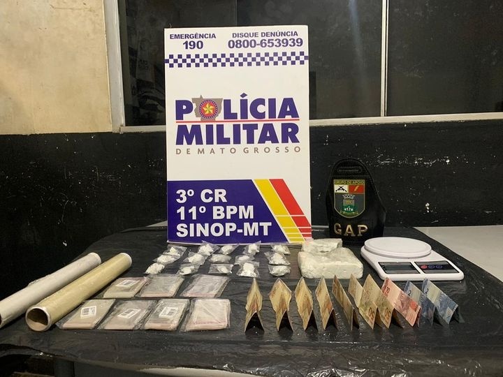 Homem é preso com drogas avaliadas em cerca de R$ 40 mil em Sinop