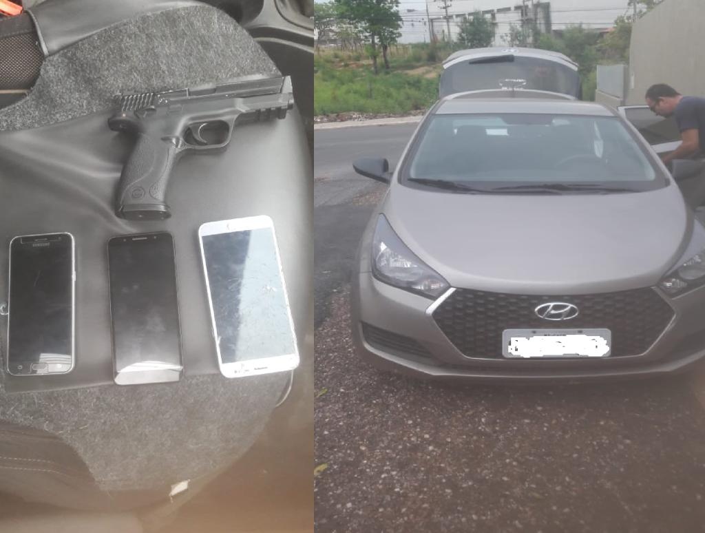 PM recupera carro roubado e apreende menores por roubo