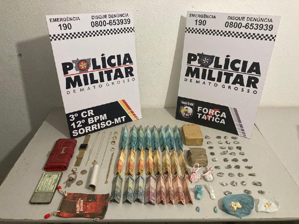 Policiais prendem mulher com drogas em Sorriso