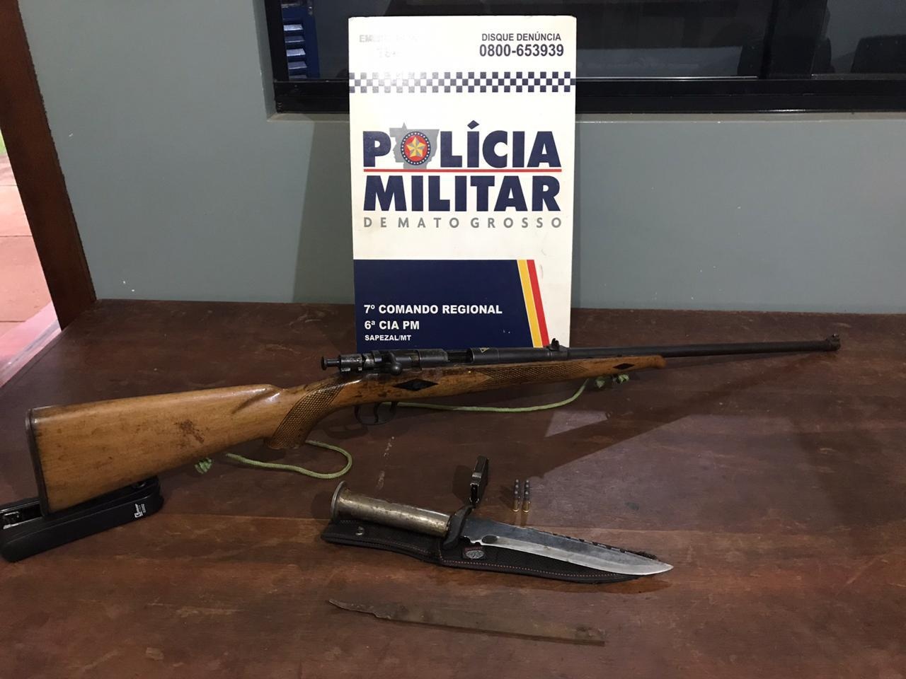 Homem é preso em Sapezal por porte ilegal de arma de fogo